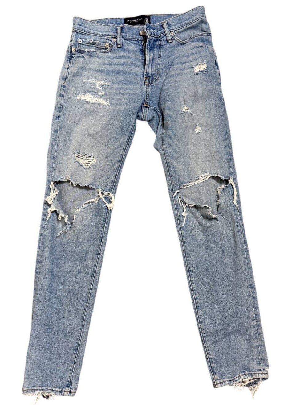 Abercrombie Skinny Stretch Jeans Mens 28x30 Ripped Grunge